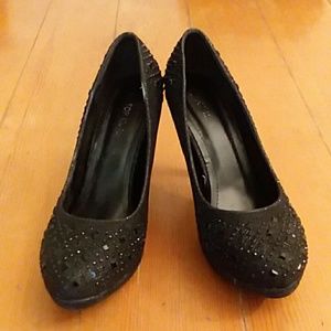 Rhinestone platform heels